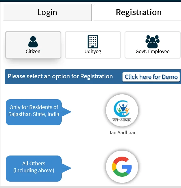 sso id registration for citizen